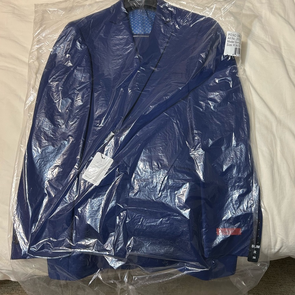 New navy blue suit with tags!